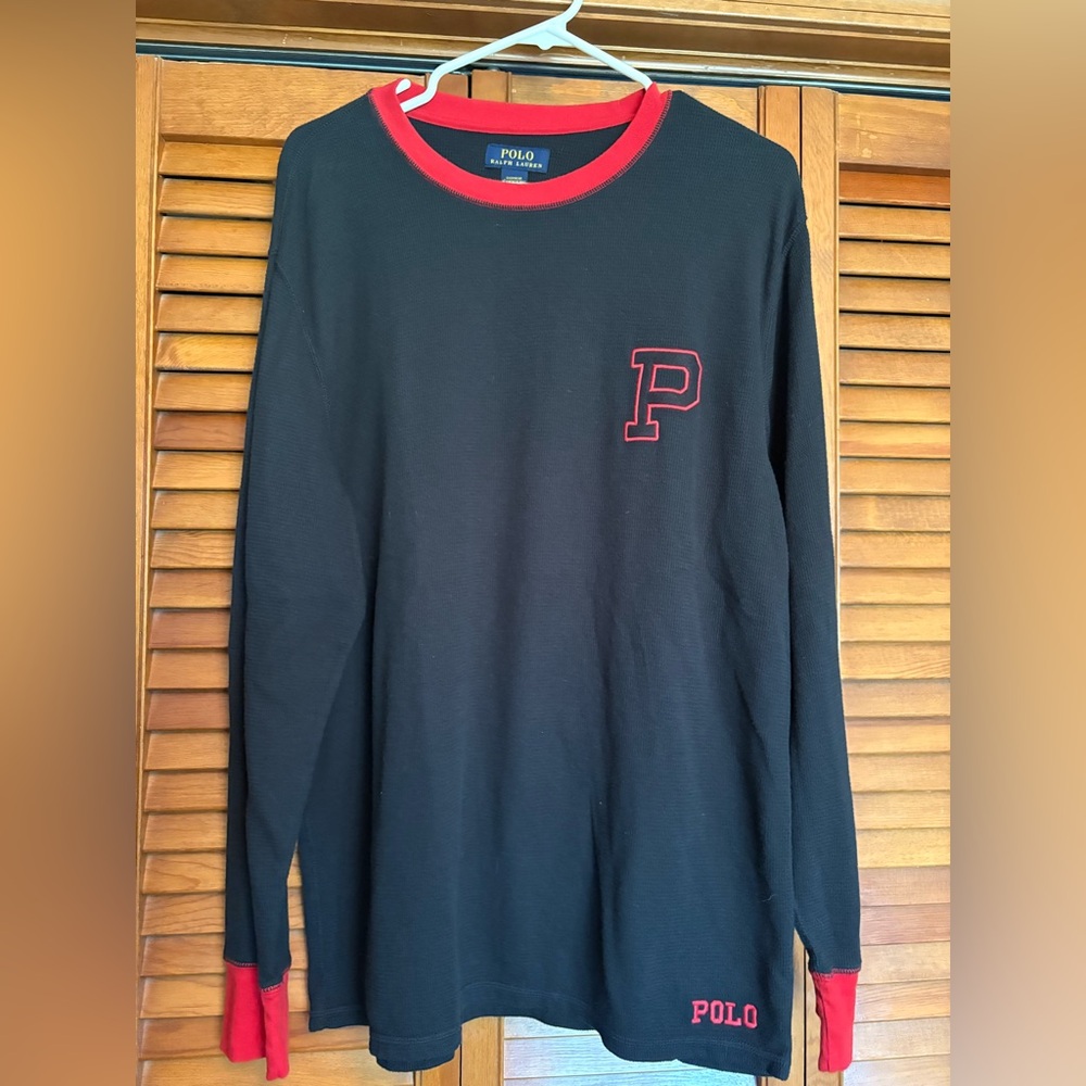 Polo by Ralph Lauren Black Shirt with Red Accents